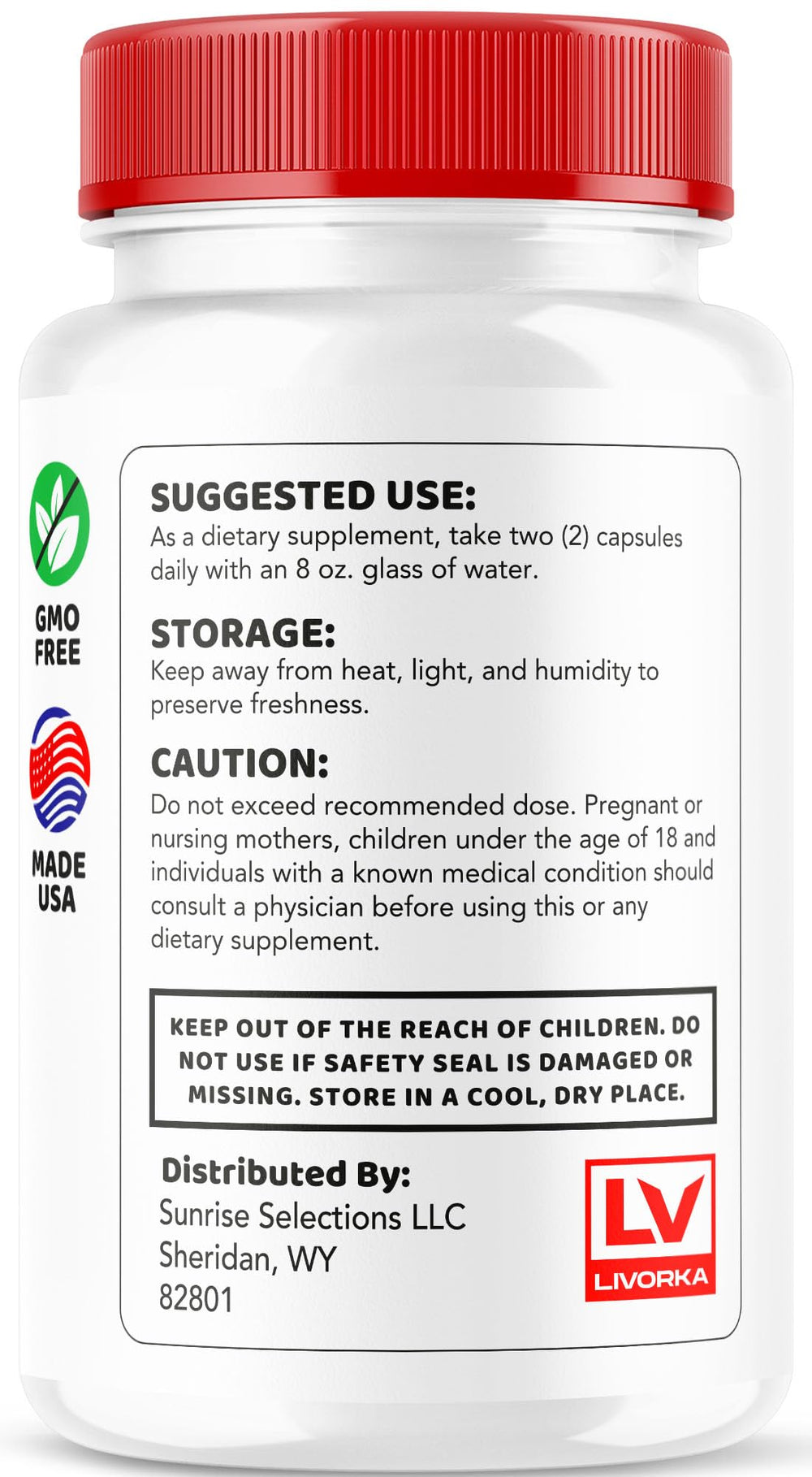 LIVORKA GlucoGuard bottle with natural leaf motif.