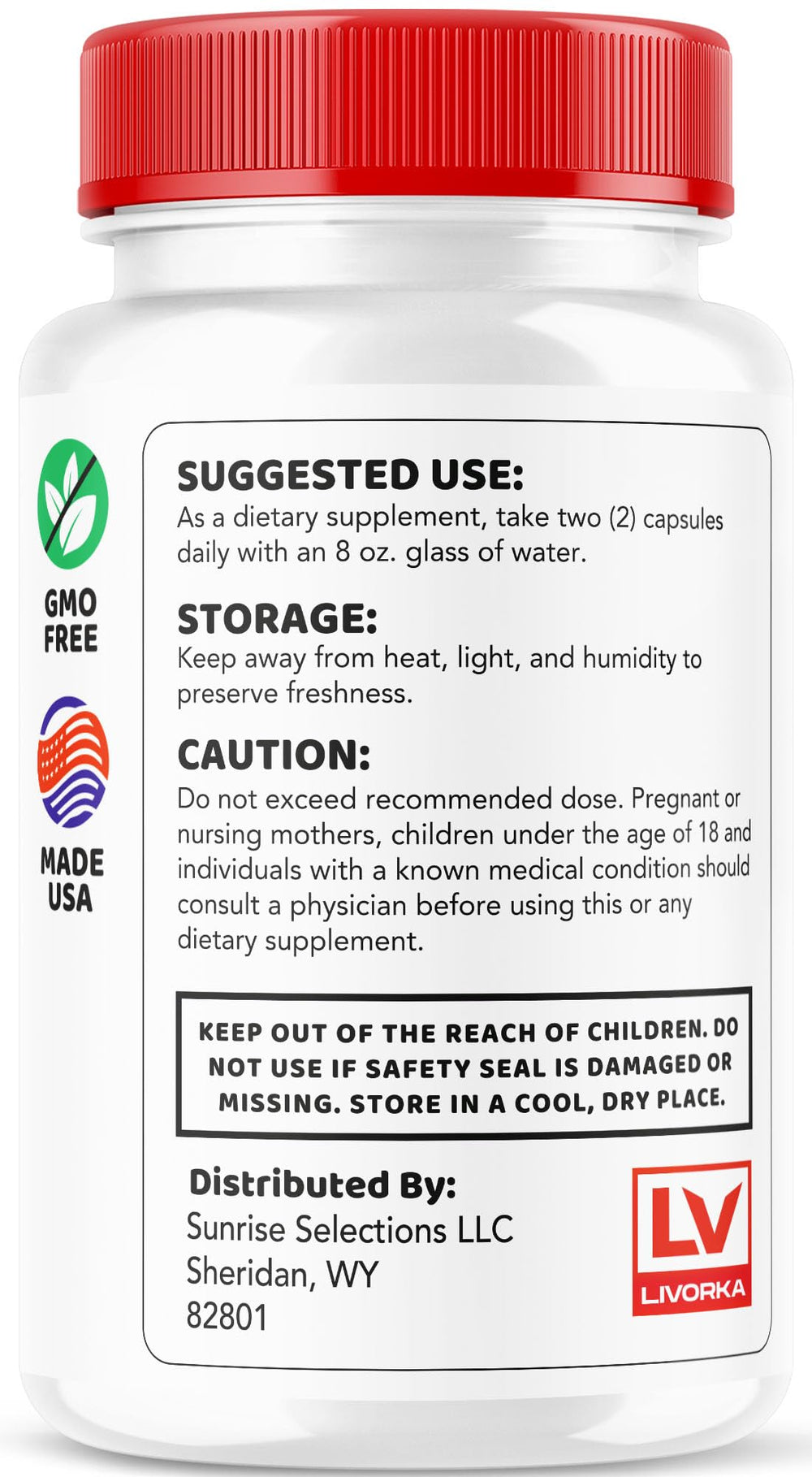 LIVORKA Glycogen Balance Pro back label shows usage instructions