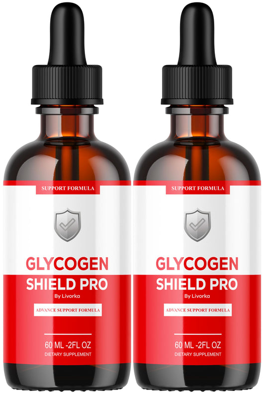 LIVORKA Glycogen Shield Pro bottle side view for convenient daily support.