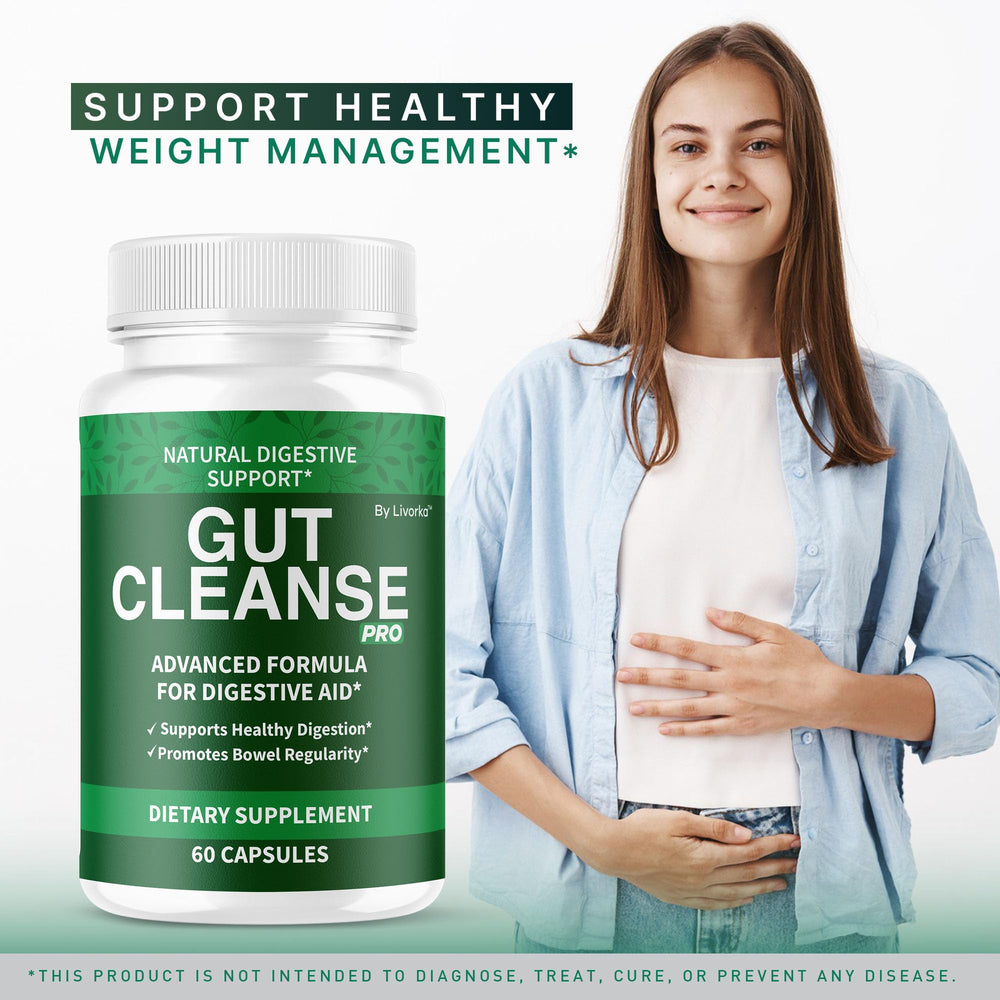 Gut Cleanse Pro label showing premium formula details.