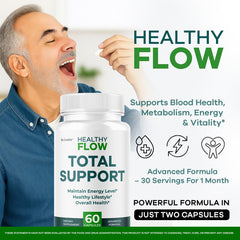 Close-up of LIVORKA Healthy Flow capsules highlighting smooth texture and easy swallowing.