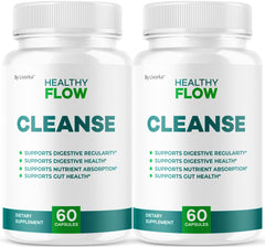 LIVORKA Healthy Flow Cleanse bottle front for daily digestive support.