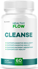 LIVORKA Healthy Flow Cleanse capsules bottle for daily digestive support.