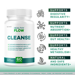 LIVORKA HealthyFlow Cleanse capsules close-up highlighting easy daily dosage.