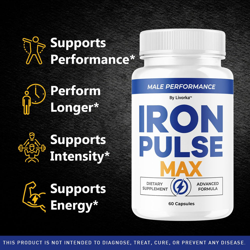 LIVORKA Iron Pulse Max bottle back with nutrition details for informed use