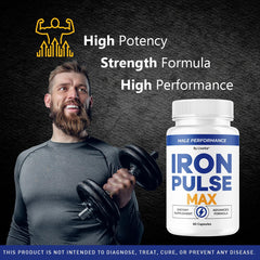 LIVORKA Iron Pulse Max capsules close-up highlighting premium all-natural formula