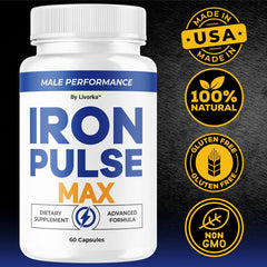 LIVORKA Iron Pulse Max label detail emphasizes brand and formula