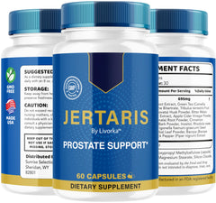 LIVORKA Jertaris capsules shown with glass and water during routine