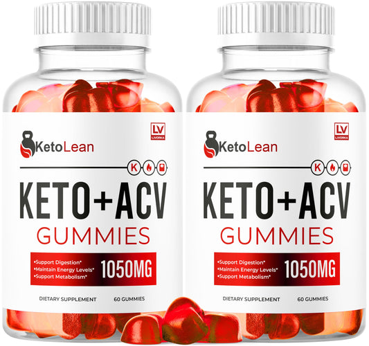 LIVORKA Keto Lean ACV Gummies bottle front view showing 120 gummies for daily use.