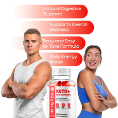 LIVORKA Ketosyn ACV Gummies bottle back label highlights ingredients.
