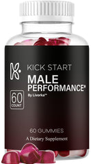 LIVORKA Kickstart Gummies jar front highlights premium, all-natural energy support.