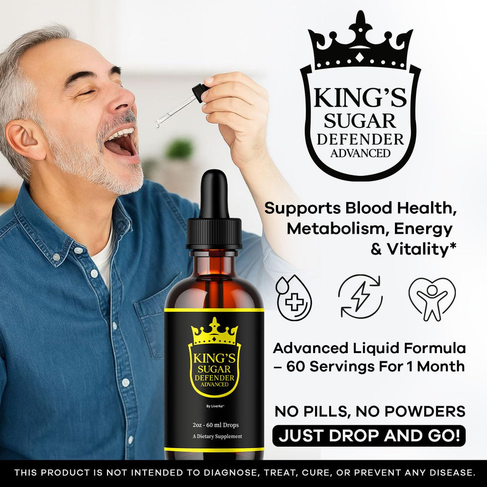 Dropping LIVORKA Kings Sugar Defender drops from the bottle for easy use
