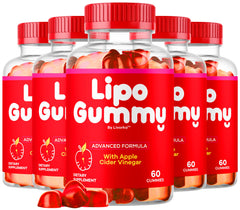 LIVORKA Lipogummy bottle on the kitchen counter for daily keto support.