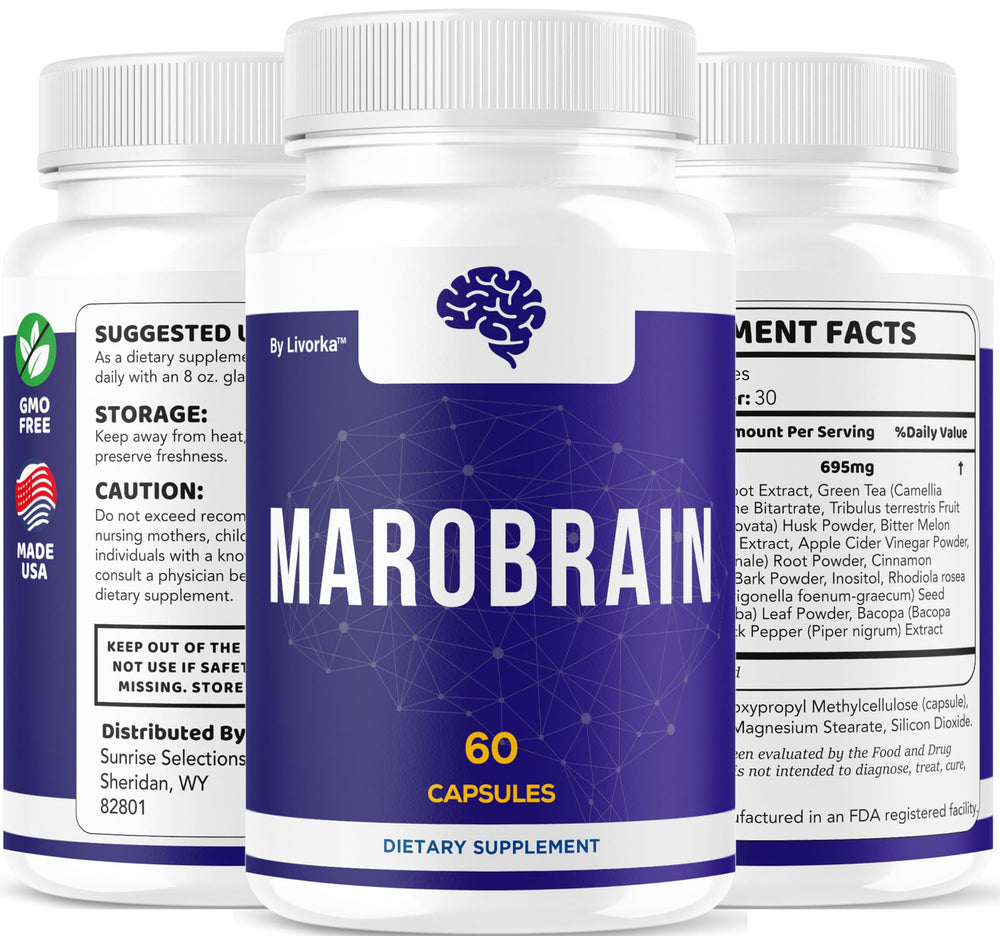 LIVORKA Marobrain healthy brain illustration concept for cognitive wellness.