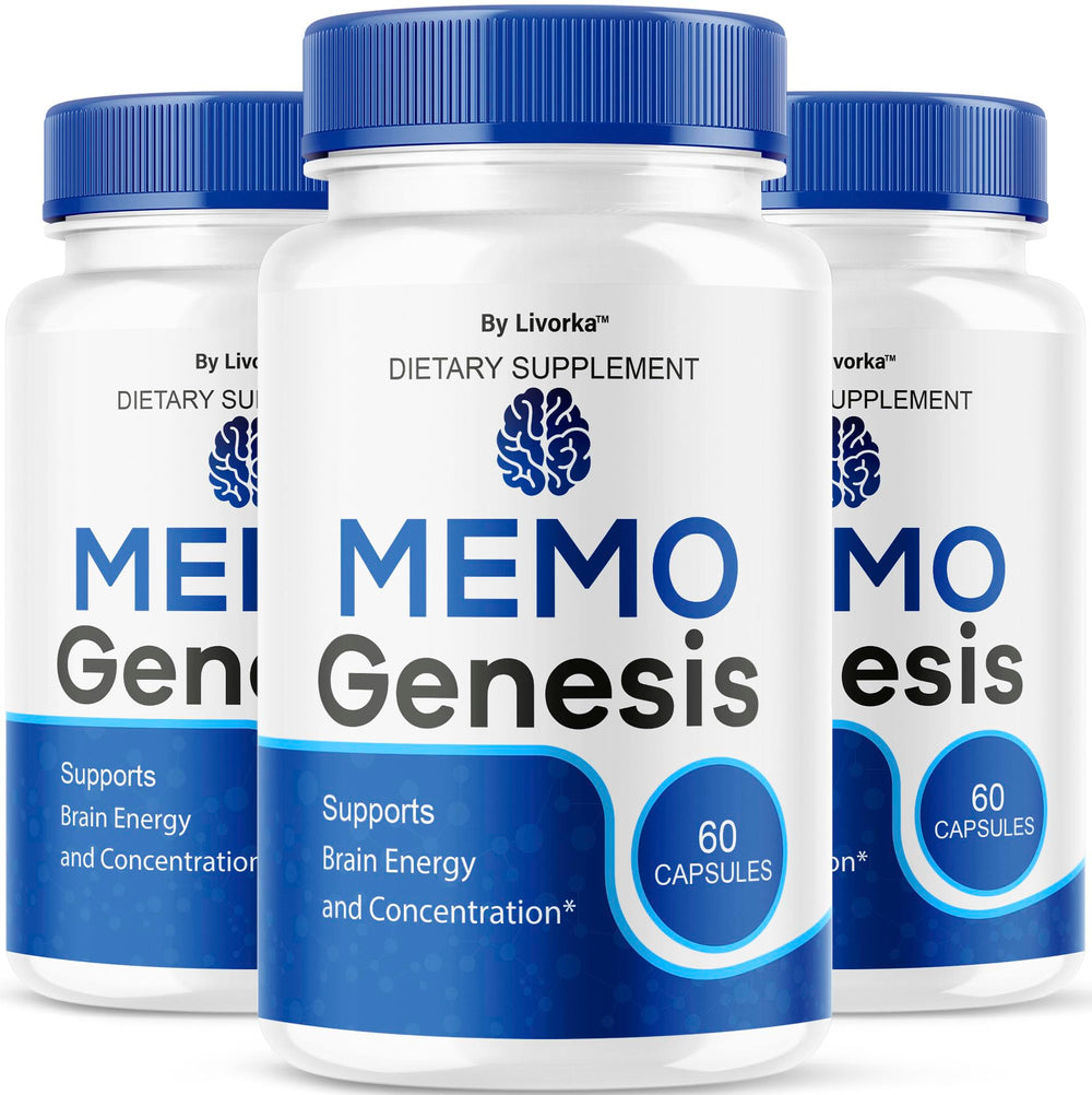 LIVORKA Memo Genesis bottle front view highlighting daily brain support capsules