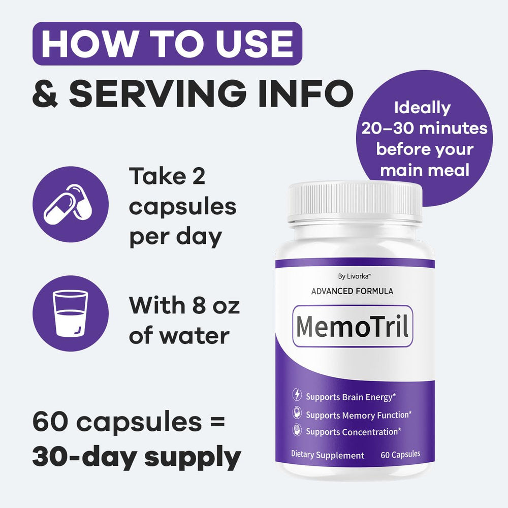 Pouring LIVORKA Memotril capsules for easy daily use