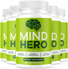 LIVORKA Mind Hero bottle on desk signals daily focus support