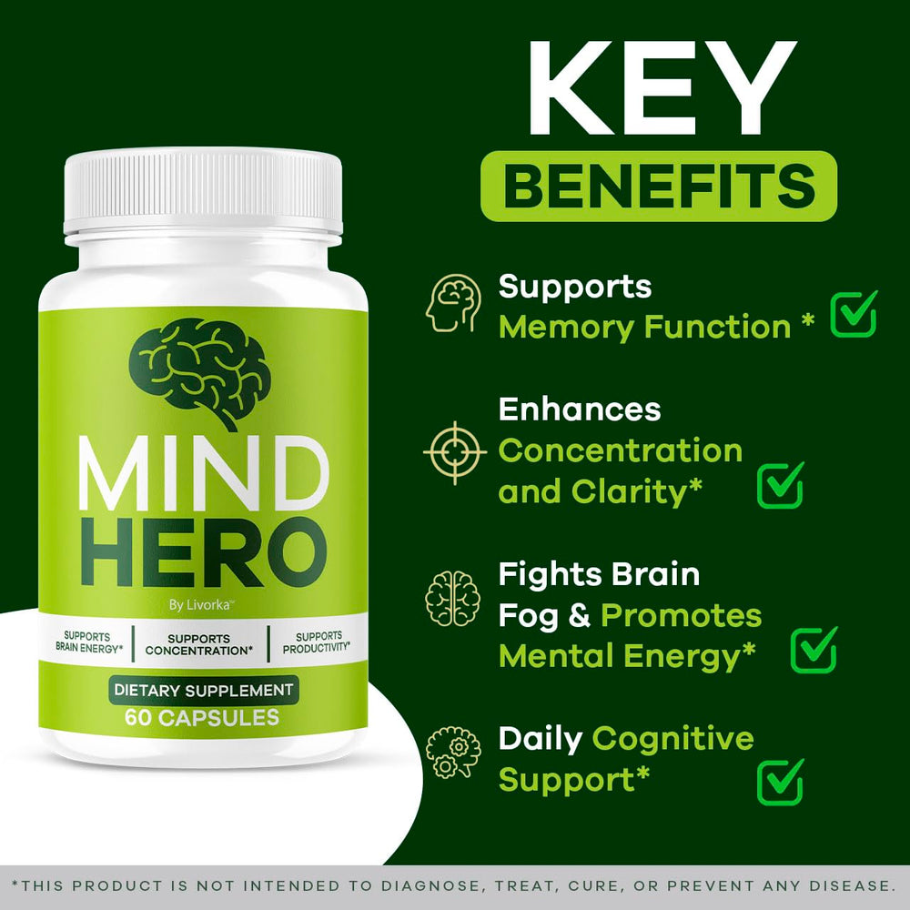 LIVORKA Mind Hero packaging box showing a 5-month supply