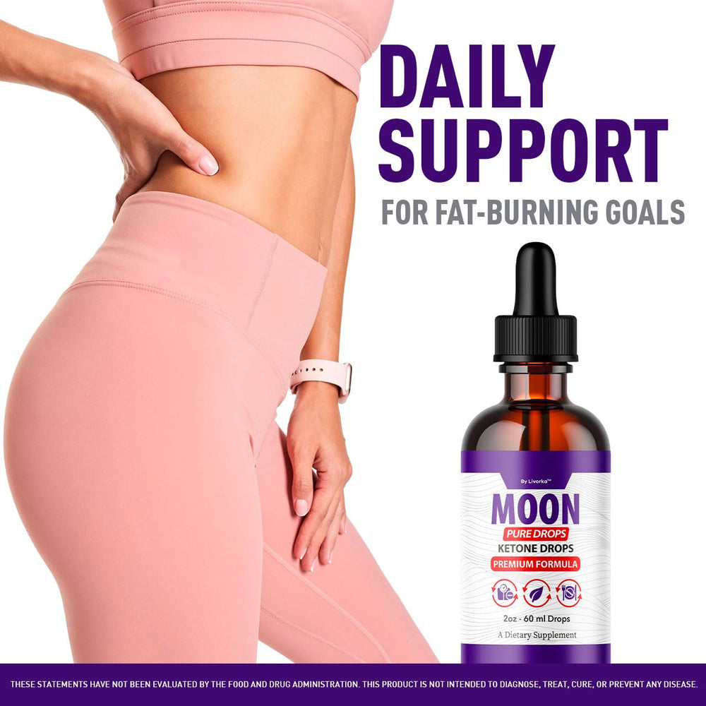 LIVORKA Moon Pure Drops liquid in a clear bottle supporting simple routines.