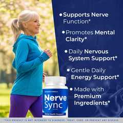 LIVORKA Nerve Sync capsules closeup highlights easy-to-swallow daily wellness capsules.