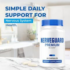 LIVORKA NerveGuard Premium tablets being swallowed for daily intake
