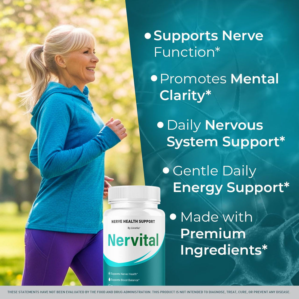 Livorka Nervital bottle in hand for on-the-go wellness.