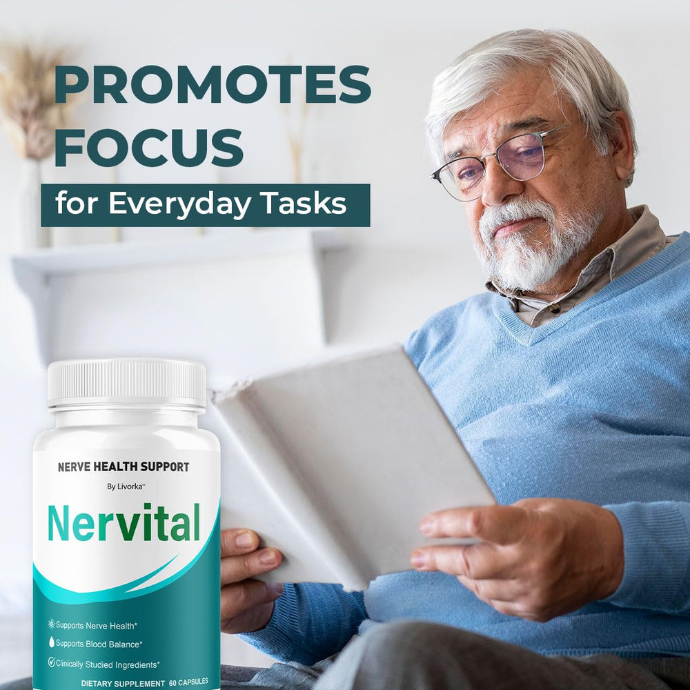 Nervital ingredients panel highlighting natural components and quality.