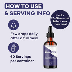 LIVORKA NeuroDyne drops bottle in hand suggests convenient daily brain support.