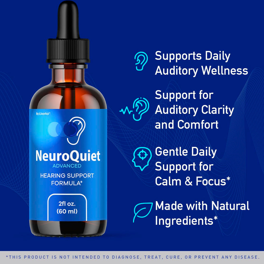 LIVORKA NeuroQuiet Drops 3-pack box showing value and routine