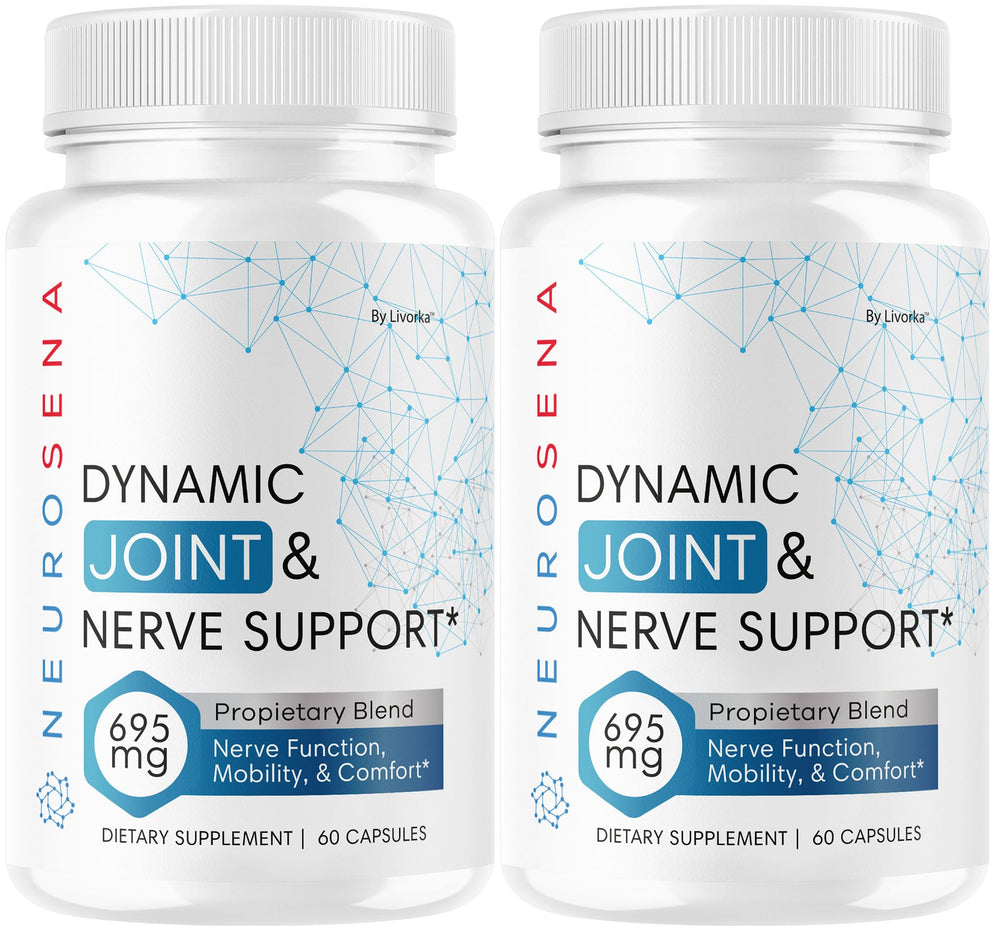 Livorka NeuroSena capsules bottle showcasing premium joint support formula.