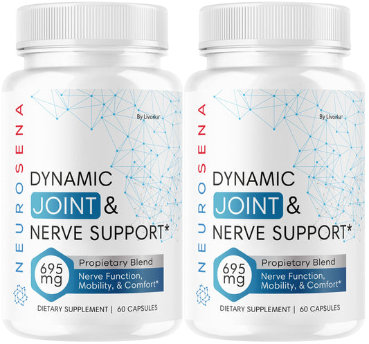 Livorka NeuroSena capsules bottle showcasing premium joint support formula.
