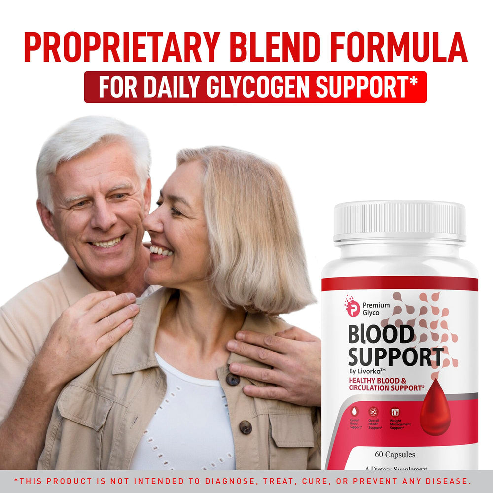 LIVORKA PremiumGlyco packaging highlighting a 180-capsule supply