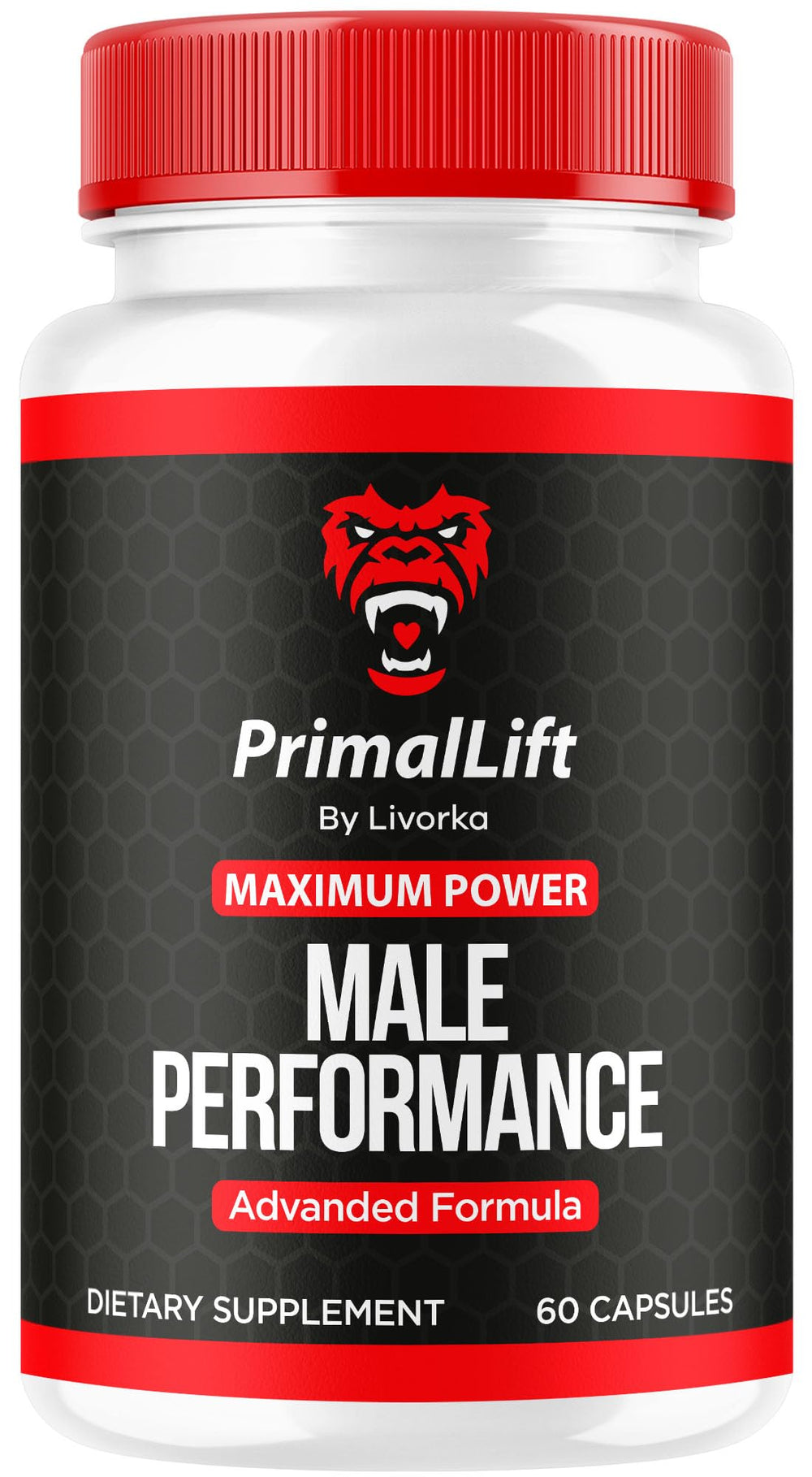 LIVORKA Primal Lift bottle highlights natural formula for daily energy support.