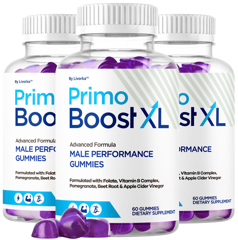 LIVORKA Primo Boost XL Gummies bottle for daily energy support.