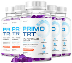 LIVORKA Primo TRT Gummies bottle showing 60 gummies for daily energy support.