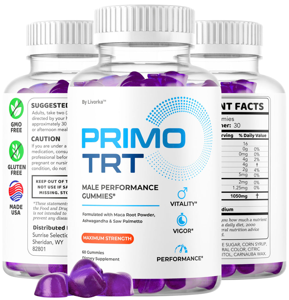 LIVORKA Primo TRT Gummies daily routine placement suggests effortless integration into lifestyle.