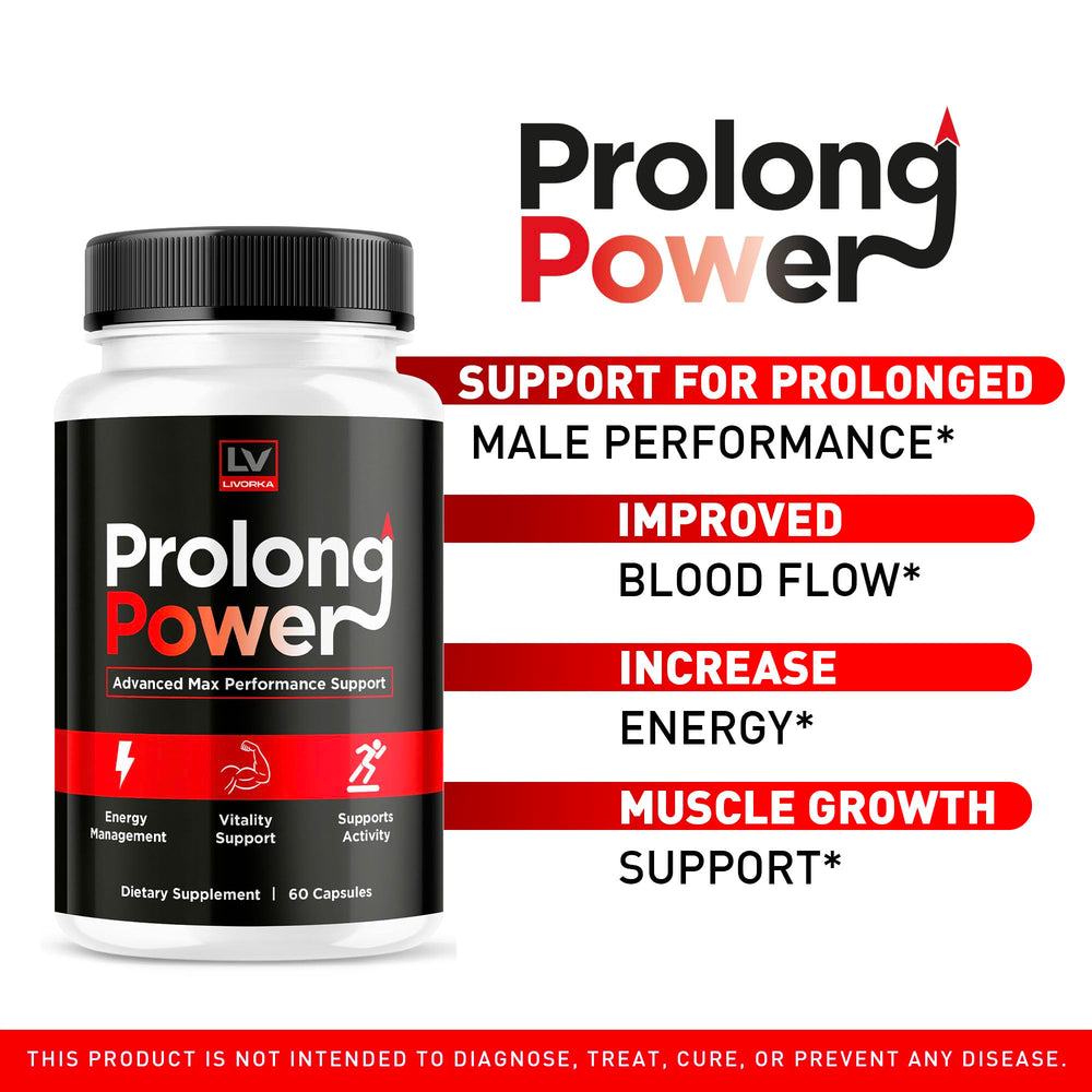 LIVORKA Prolong Power packaging indicates a two-month supply.