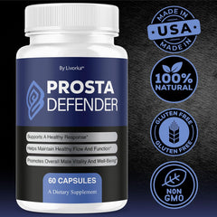 LIVORKA ProstaDefender capsules on a morning routine setup.