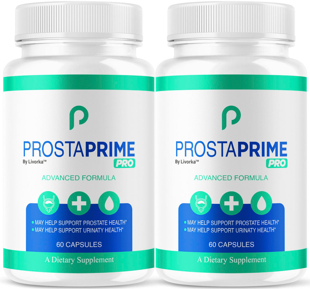 LIVORKA ProstaPrime Pro bottle front for premium male health support.