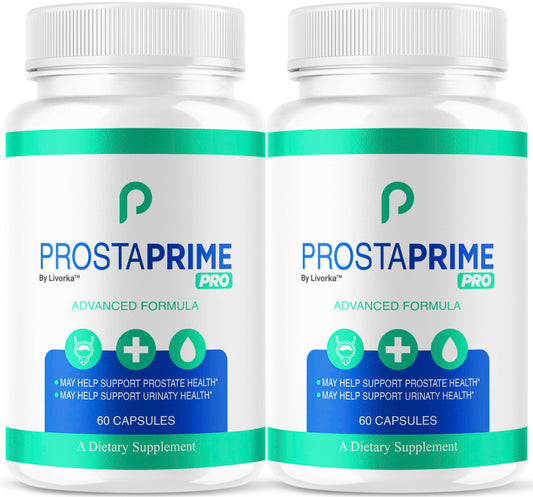 LIVORKA ProstaPrime Pro bottle front for premium male health support.