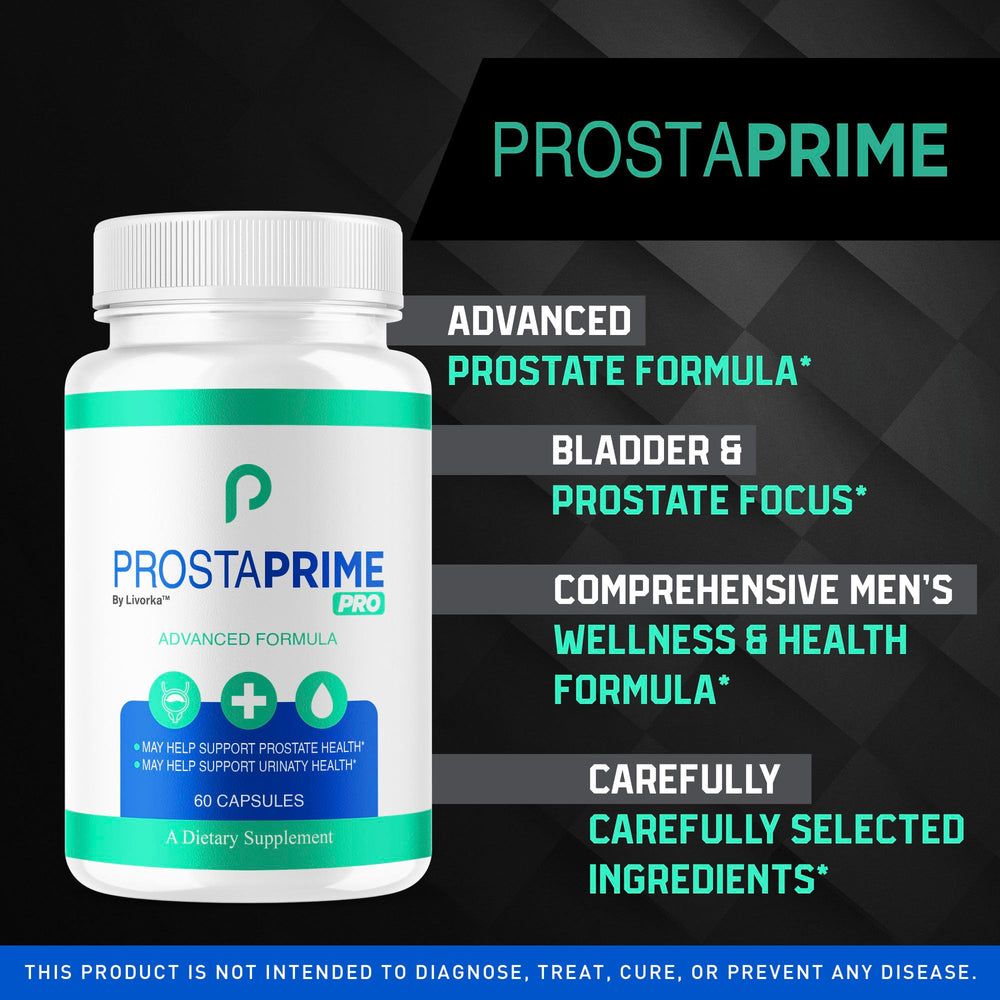 Front label view showing LIVORKA ProstaPrime Pro 300 capsules package for five months.