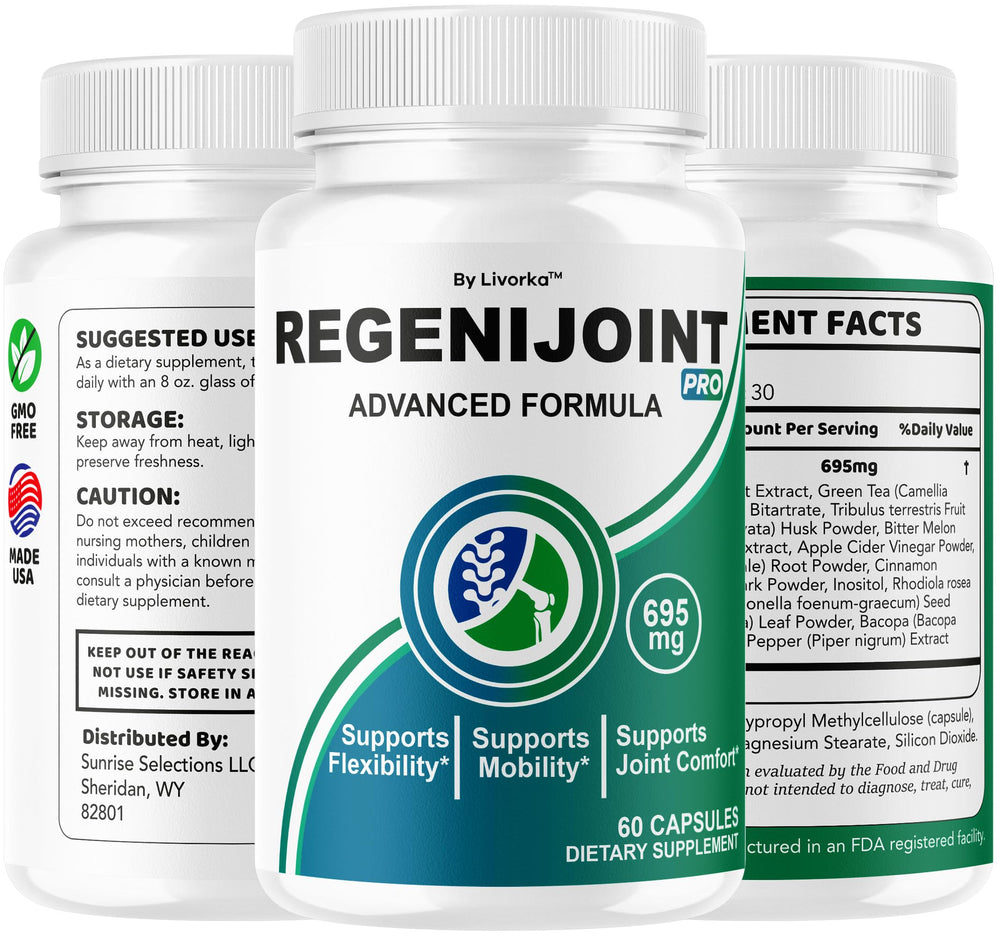 LIVORKA RegeniJoint reviews mockup suggesting reliable joint support.