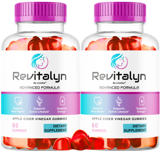 LIVORKA Revitalyn Gummies bottle front with label highlighting skin health support.