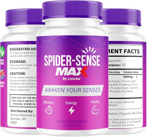 LIVORKA Spider Sense Max capsules close-up showing easy-to-swallow design