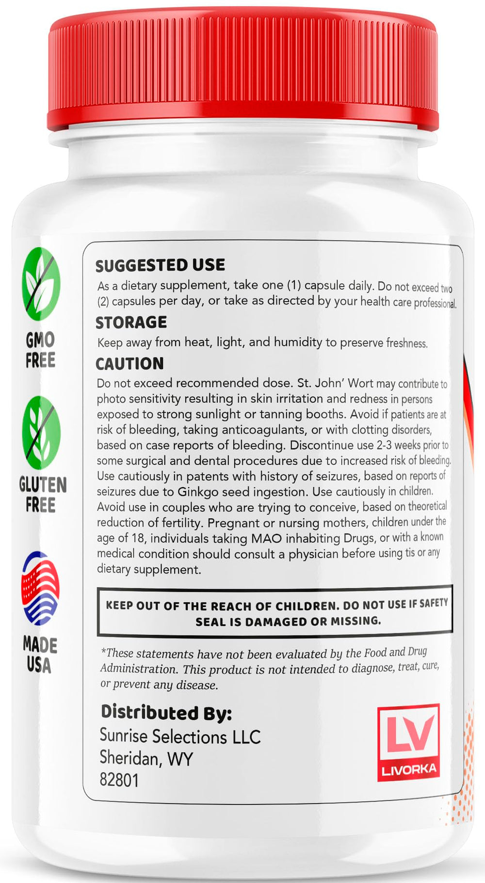 LIVORKA Sugar Shield label design emphasizes clarity and trust
