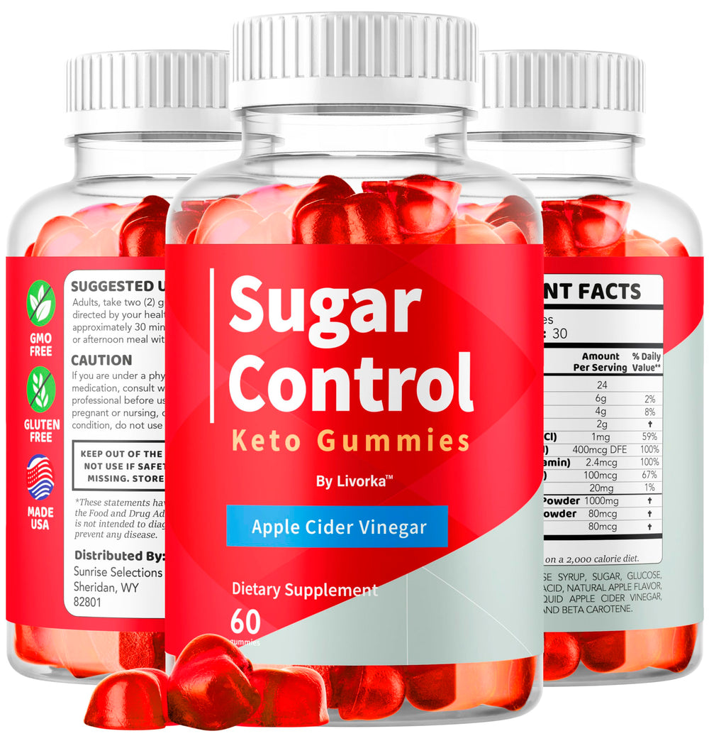 LIVORKA SugarControl bottle with 60 gummies for a month.