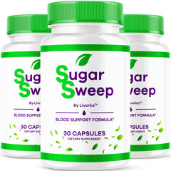 LIVORKA SugarSweep bottle front view for daily wellness support and convenient packaging.