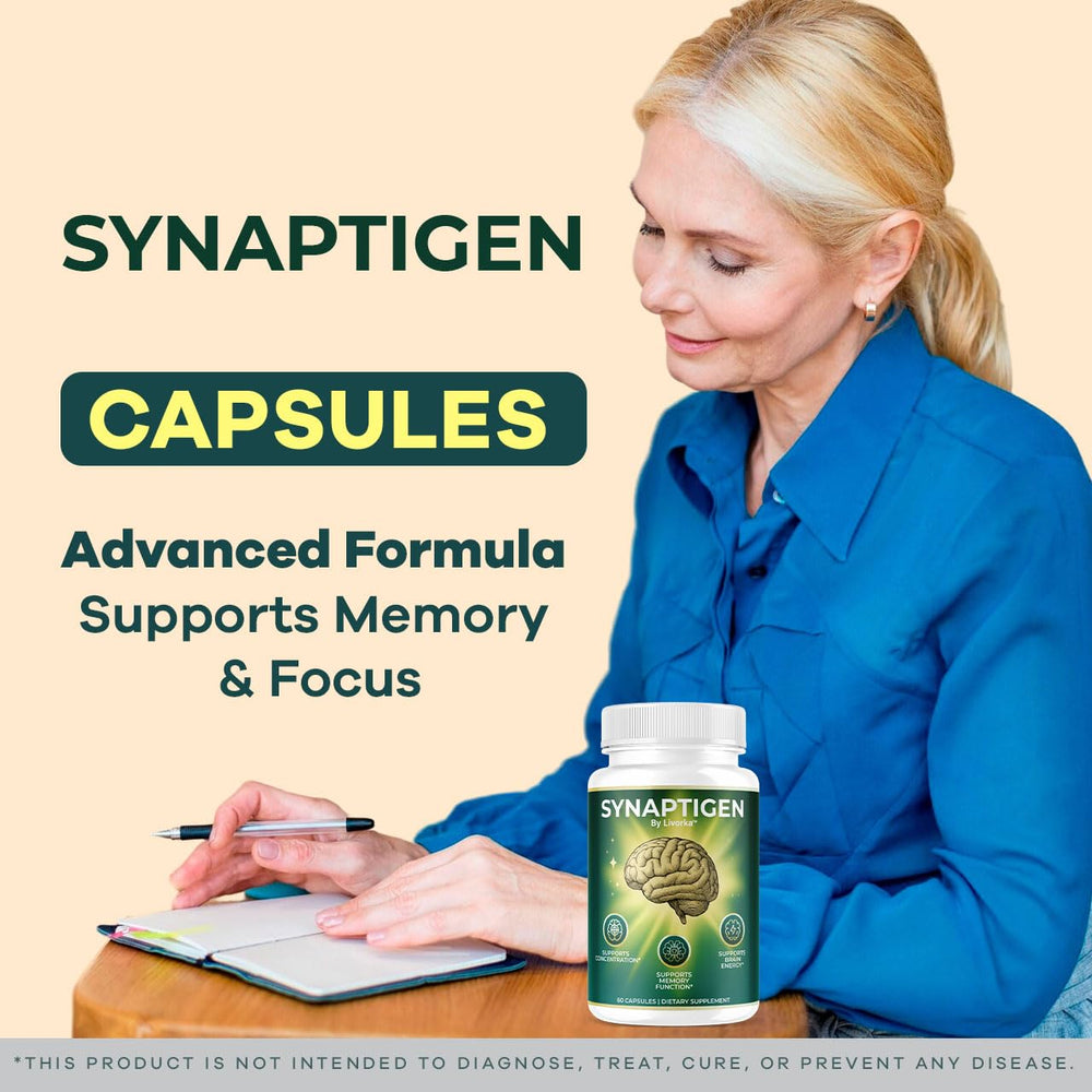 livorka synaptigen capsules label close-up highlighting all-natural premium formula