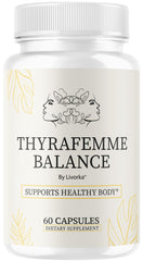 LIVORKA ThyraFemme Balance bottle displaying premium daily wellness capsules
