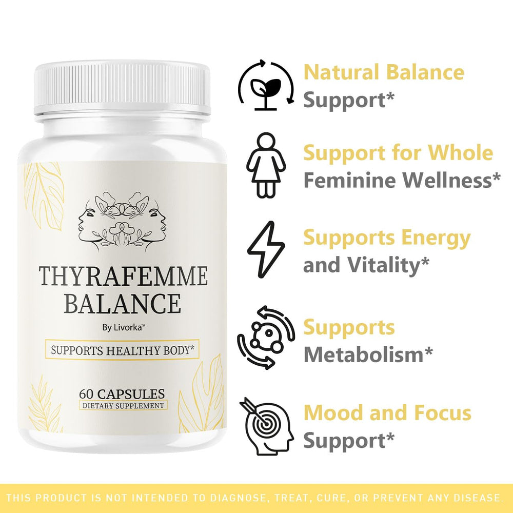 LIVORKA ThyraFemme Balance box front highlighting premium wellness packaging